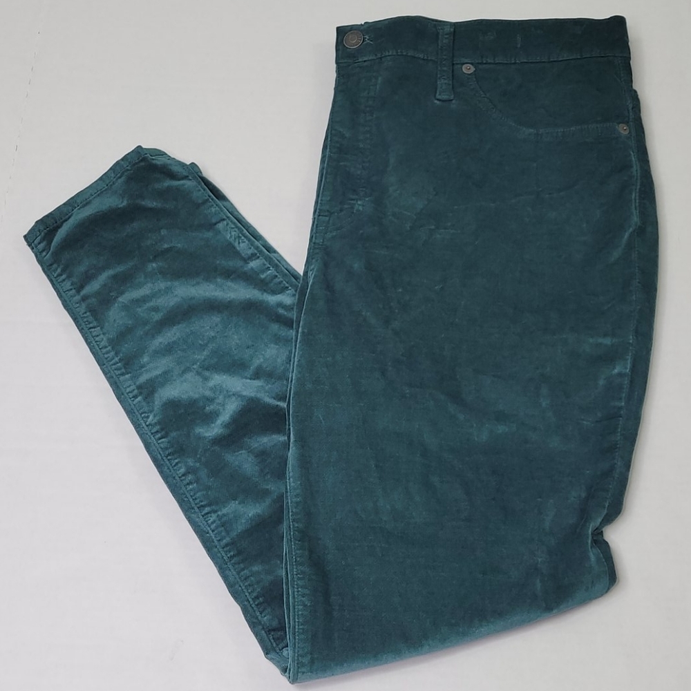 Madewell high rise skinny stretch velvet pants